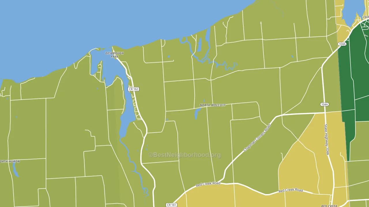 North Wolcott, NY block-group voter-turnout map