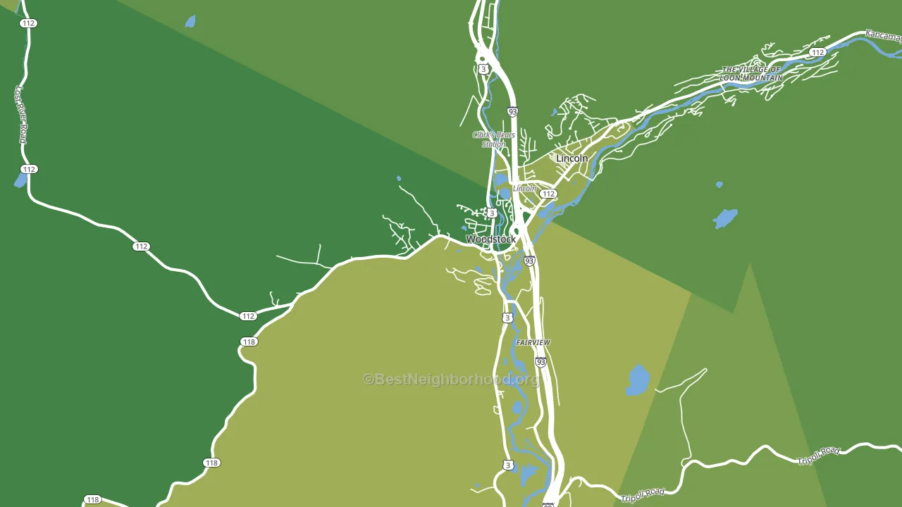 North Woodstock, NH block-group voter-turnout map