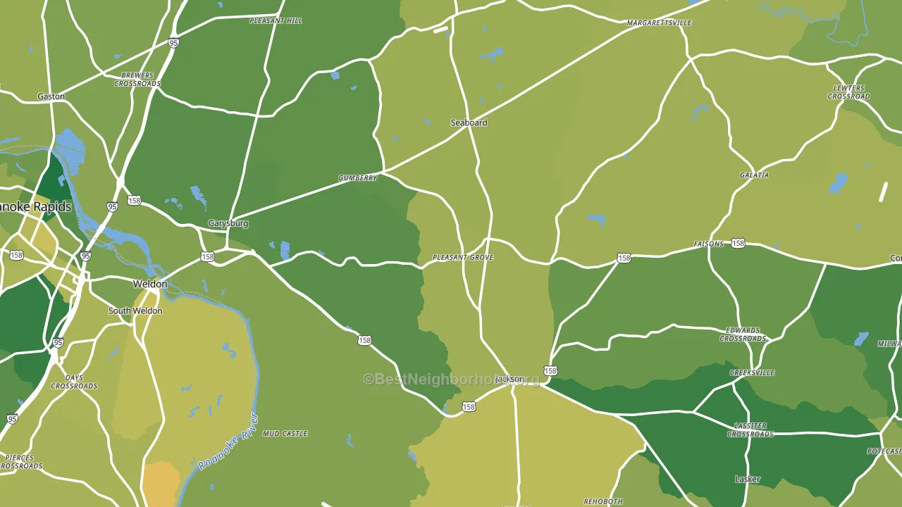 Northampton County, NC block-group voter-turnout map