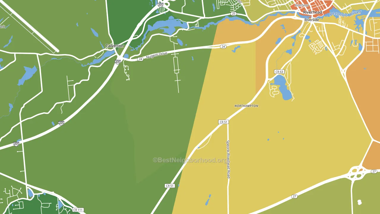 Northampton, NY block-group voter-turnout map