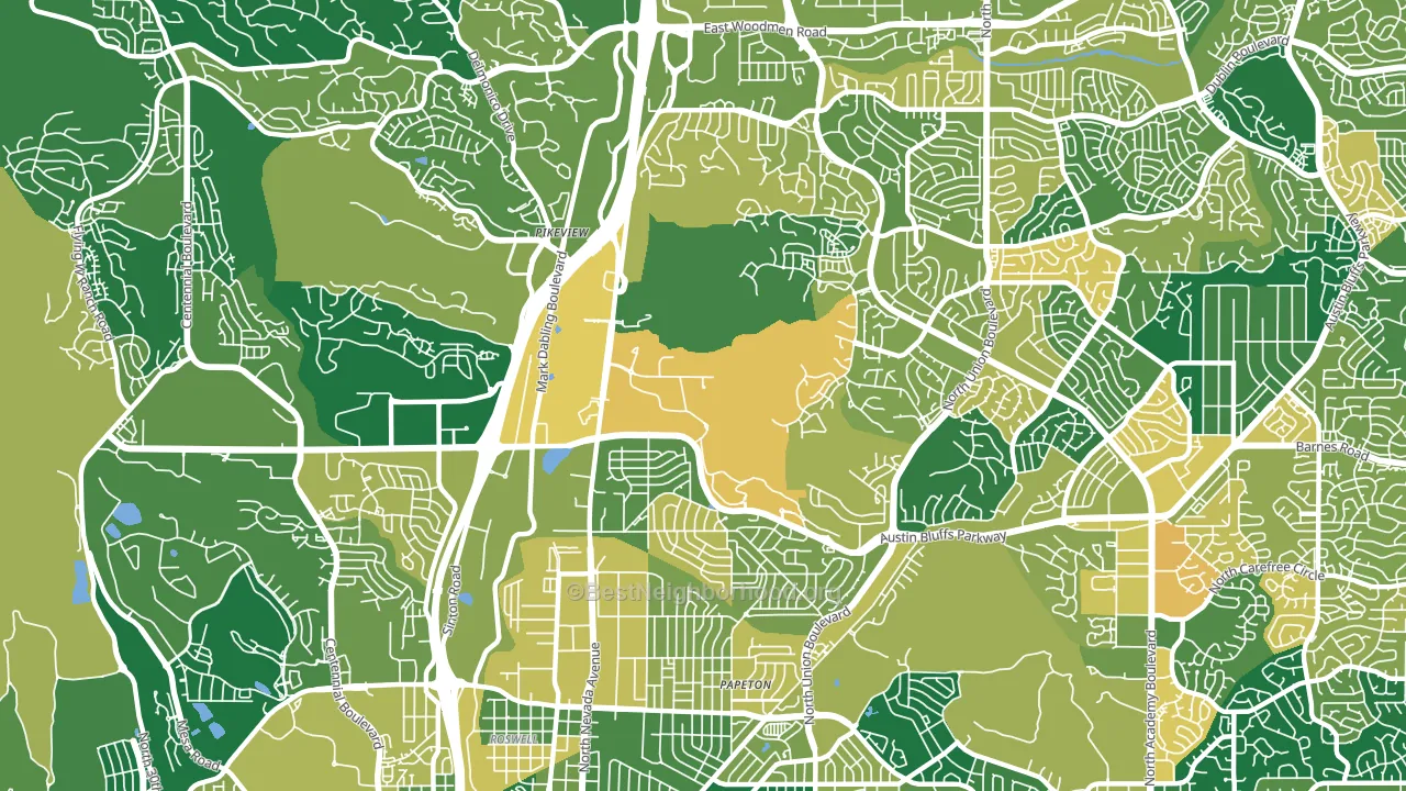 Northeast Colorado Springs, Colorado Springs, CO block-group voter-turnout map