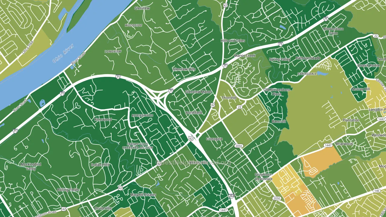 Northfield, KY block-group voter-turnout map