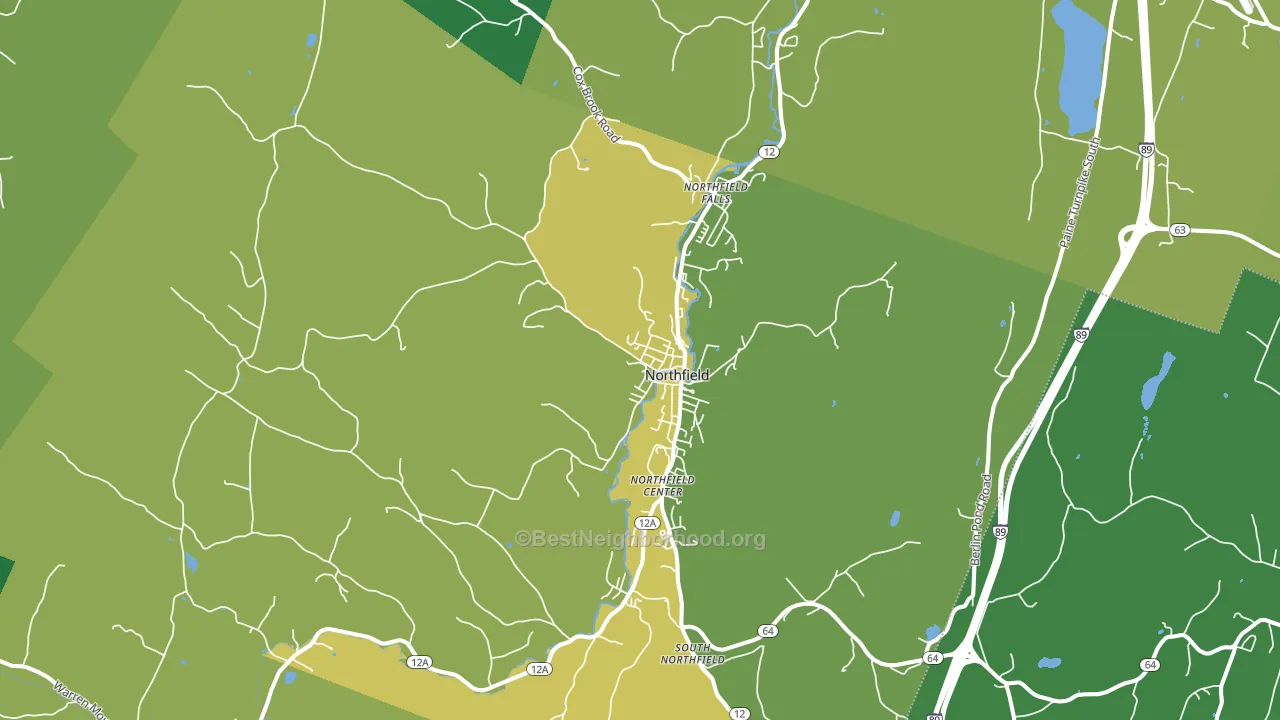 Northfield, VT block-group voter-turnout map