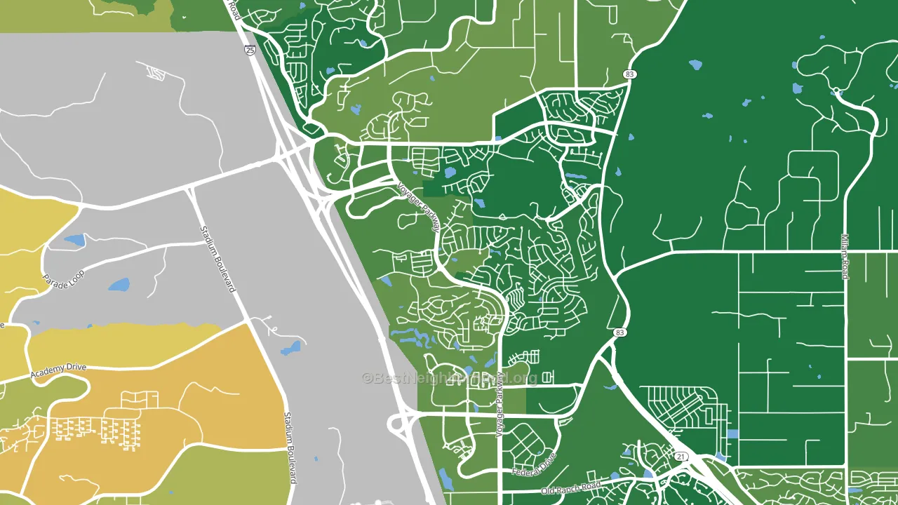 Northgate, Colorado Springs, CO block-group voter-turnout map