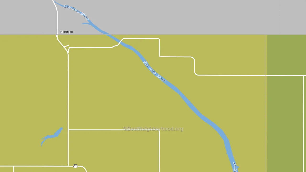 Northgate, ND block-group voter-turnout map