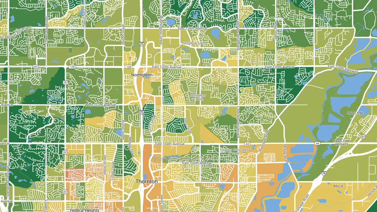Northglenn, CO block-group voter-turnout map