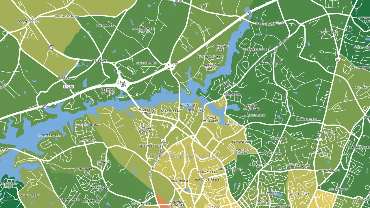 Northlake, SC block-group voter-turnout map
