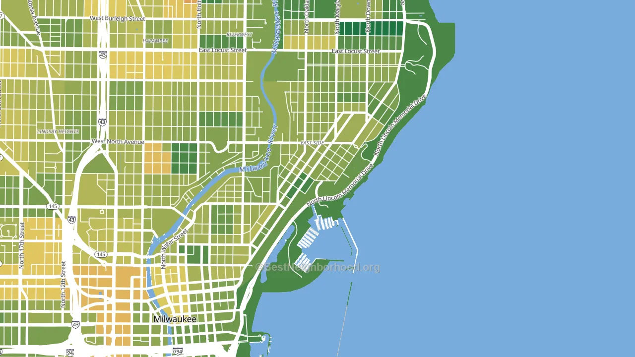 Northpoint, Milwaukee, WI block-group voter-turnout map