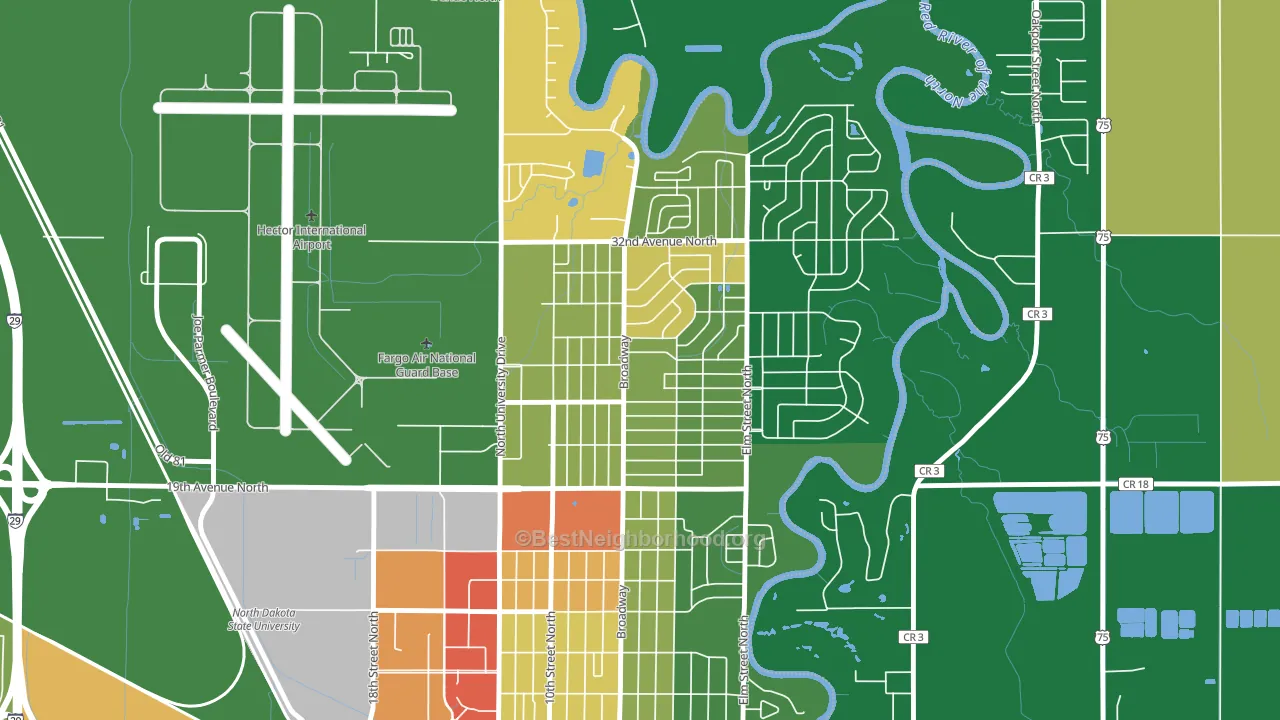 Northport, Fargo, ND block-group voter-turnout map