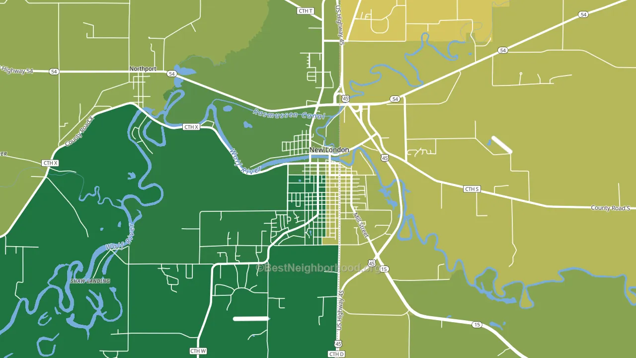 Northport, WI block-group voter-turnout map