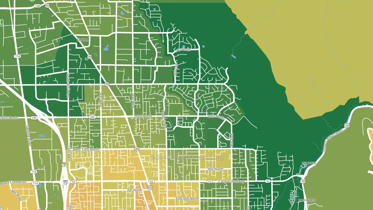 Northridge, Orem, UT block-group voter-turnout map