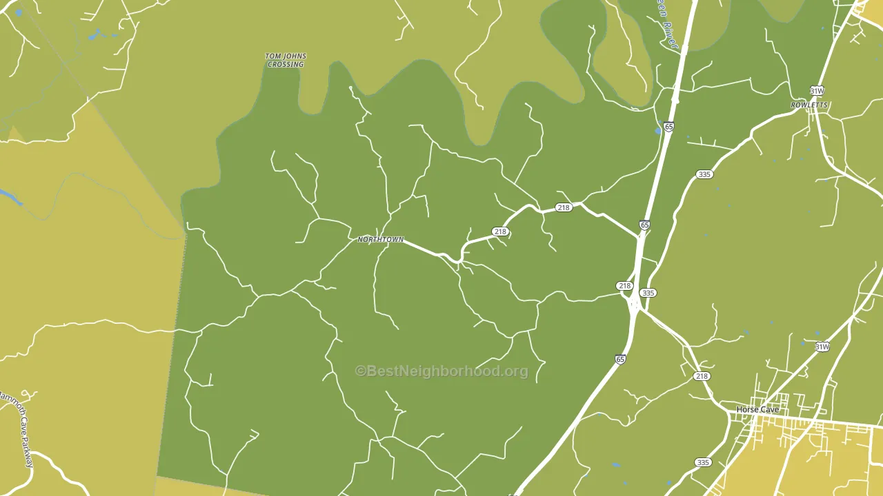 Northtown, KY block-group voter-turnout map