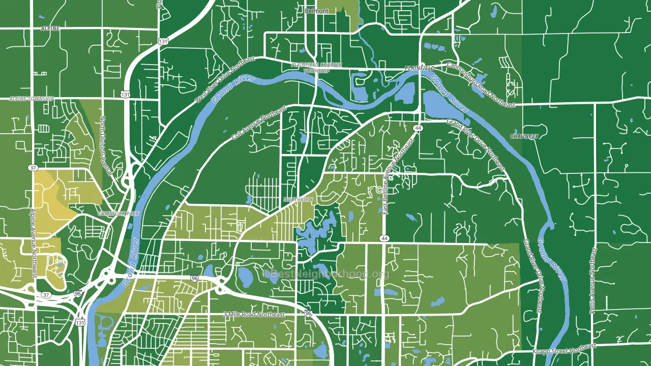 Northview, MI block-group voter-turnout map