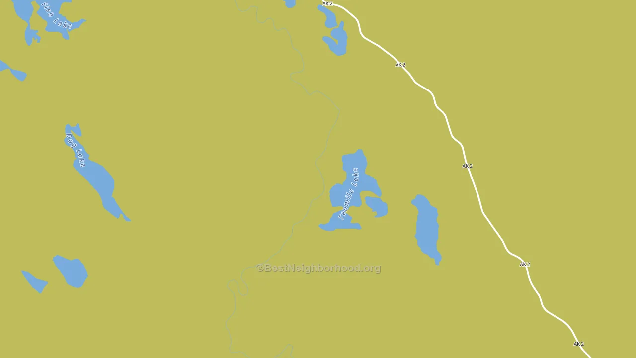 Northway, AK block-group voter-turnout map