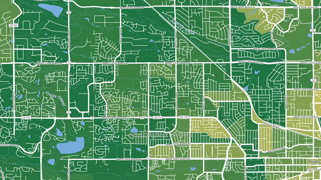 Northwest Arvada, Arvada, CO block-group voter-turnout map