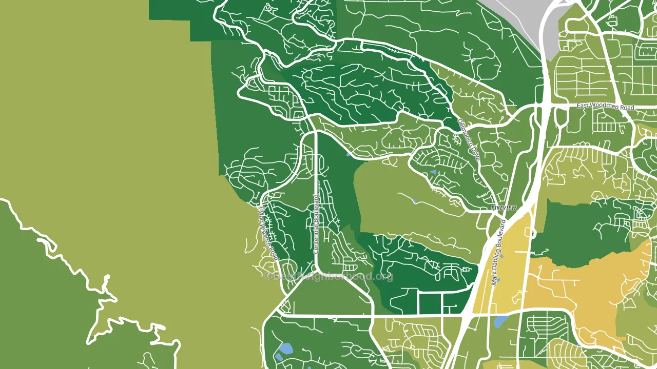 Northwest Colorado Springs, Colorado Springs, CO block-group voter-turnout map