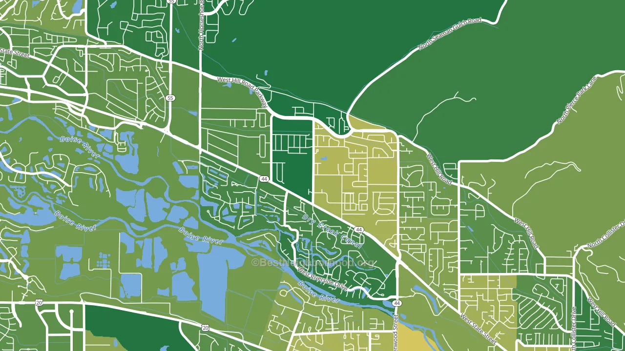 Northwest, Garden City, ID block-group voter-turnout map