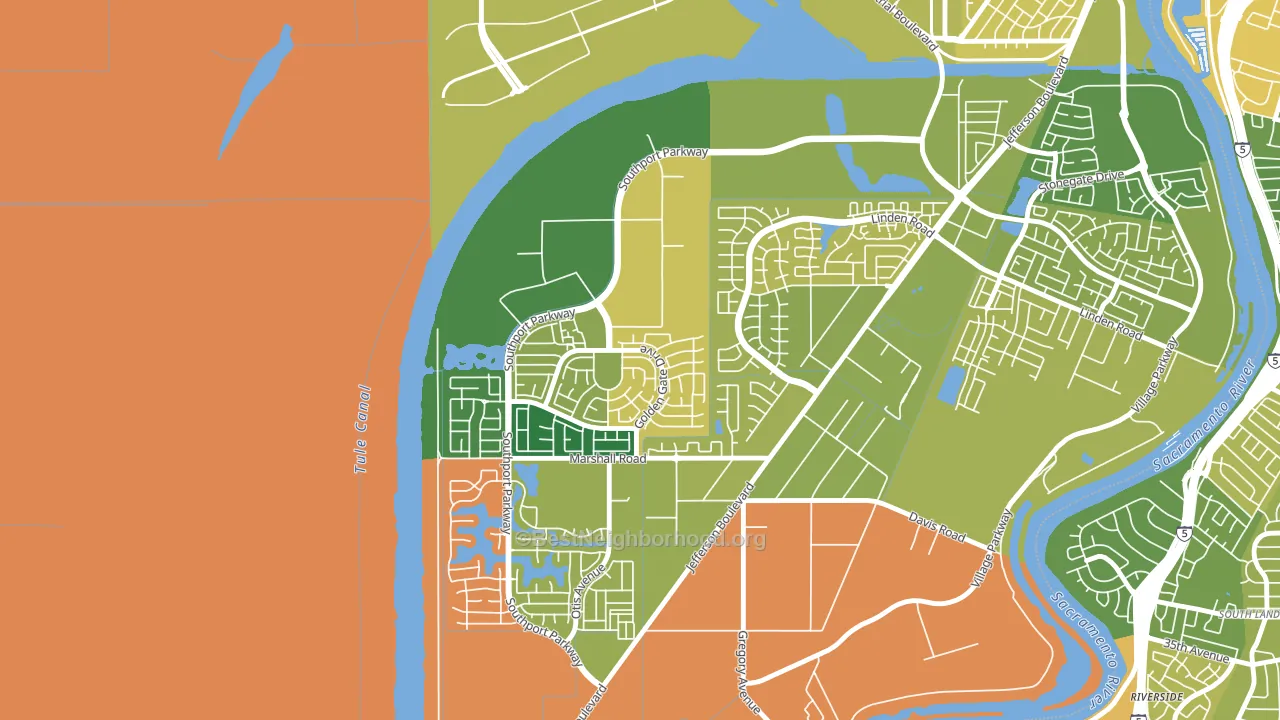 Northwest Village, West Sacramento, CA block-group voter-turnout map