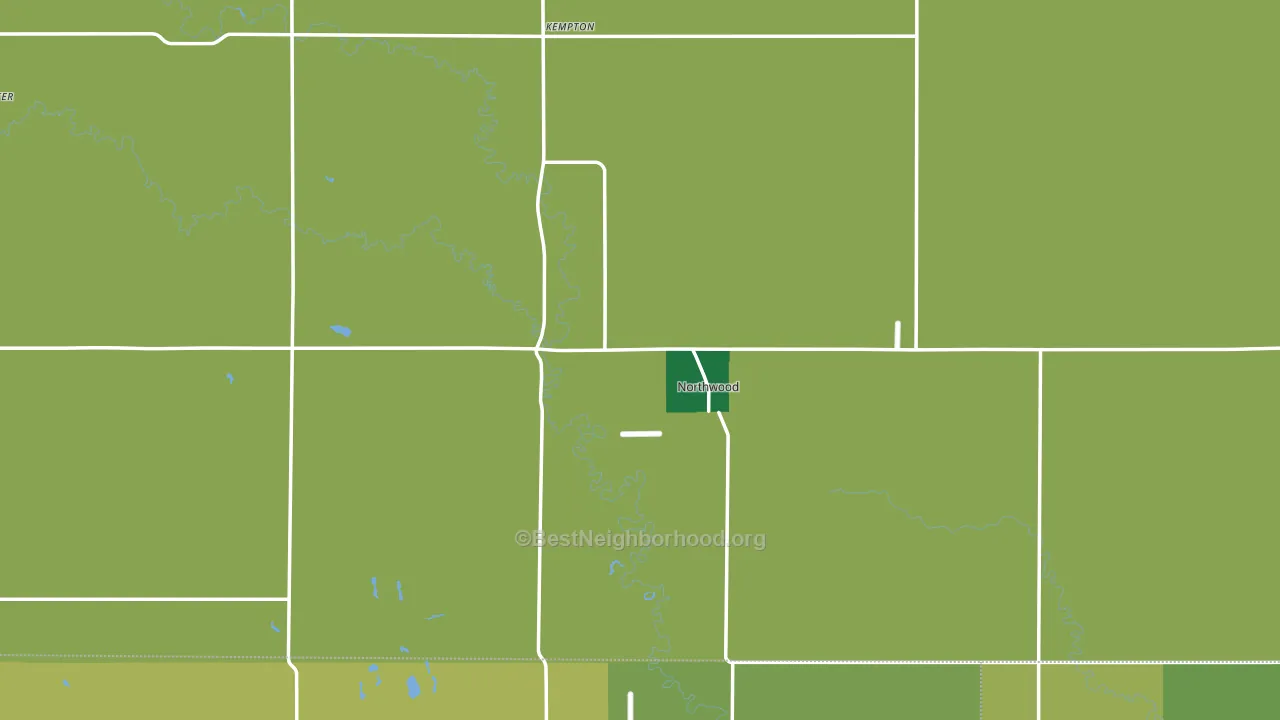Northwood, ND block-group voter-turnout map