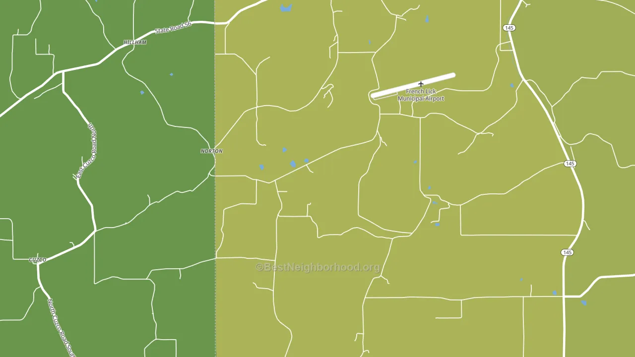Norton, IN block-group voter-turnout map