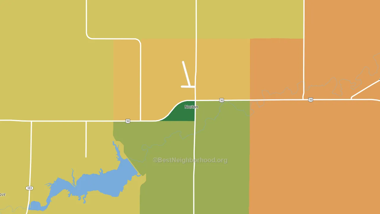 Norton, KS block-group voter-turnout map