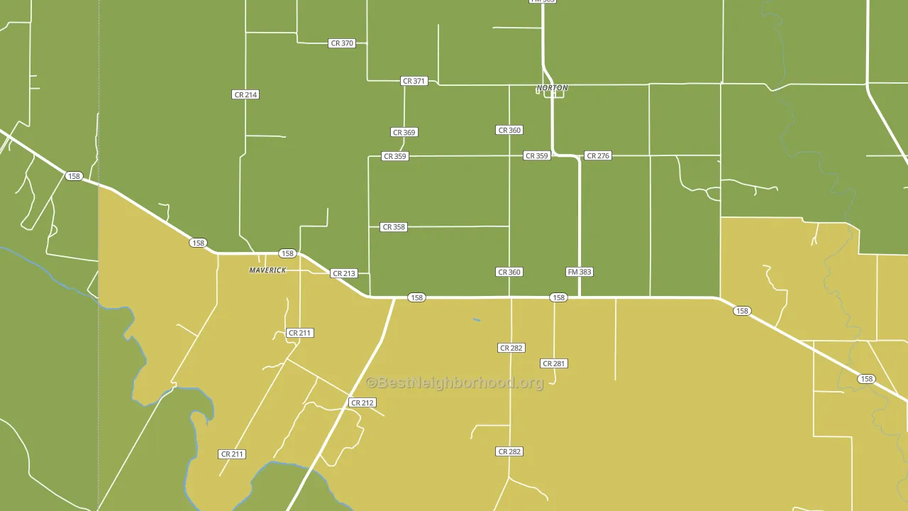 Norton, TX block-group voter-turnout map