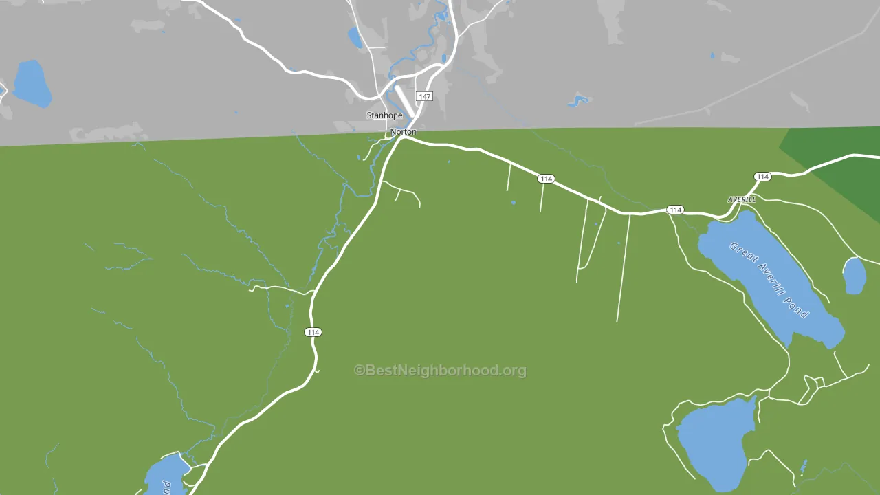 Norton, VT block-group voter-turnout map