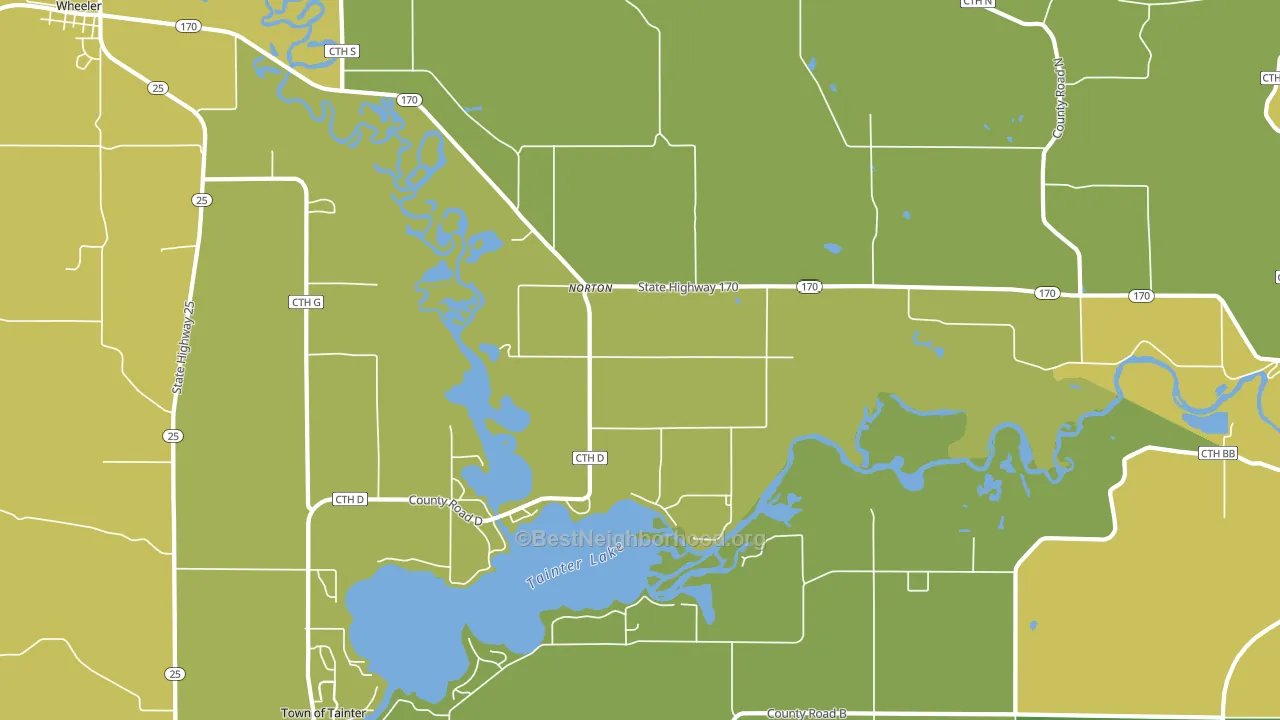 Norton, WI block-group voter-turnout map