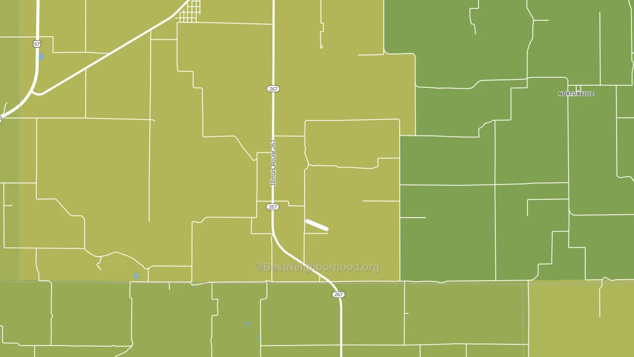 Nortonville, IL block-group voter-turnout map