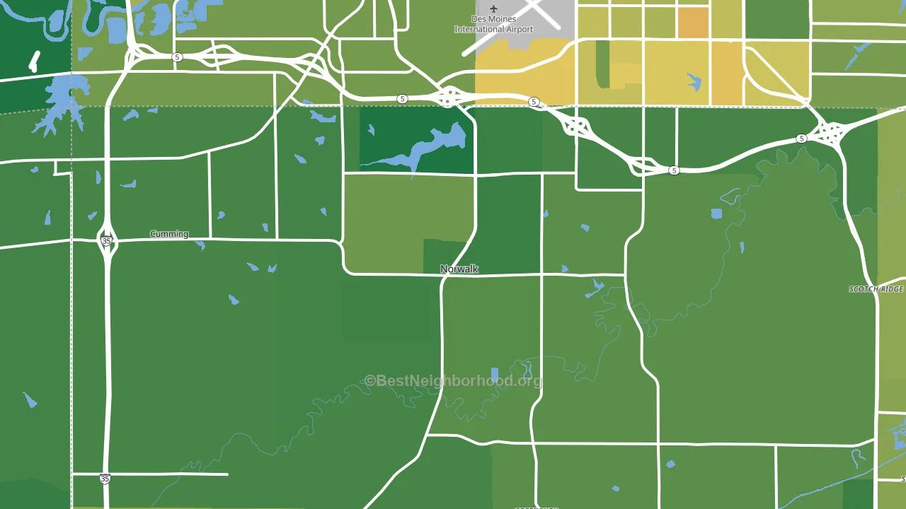 Norwalk, IA block-group voter-turnout map