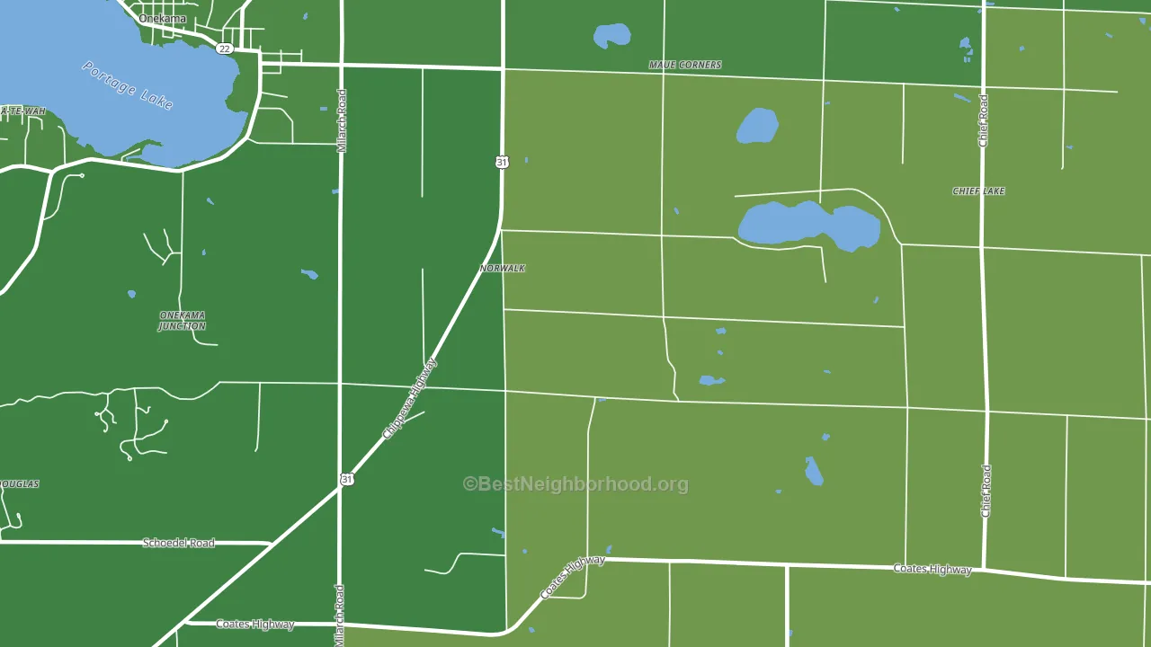 Norwalk, MI block-group voter-turnout map