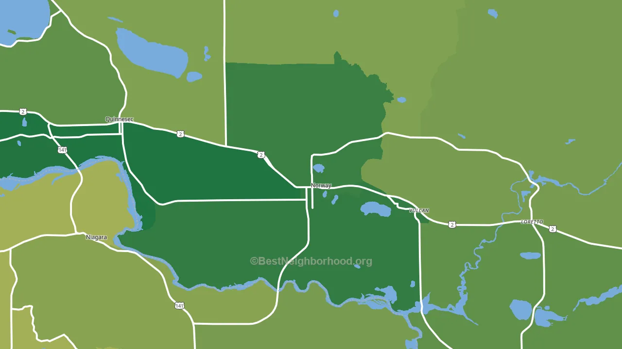 Norway, MI block-group voter-turnout map