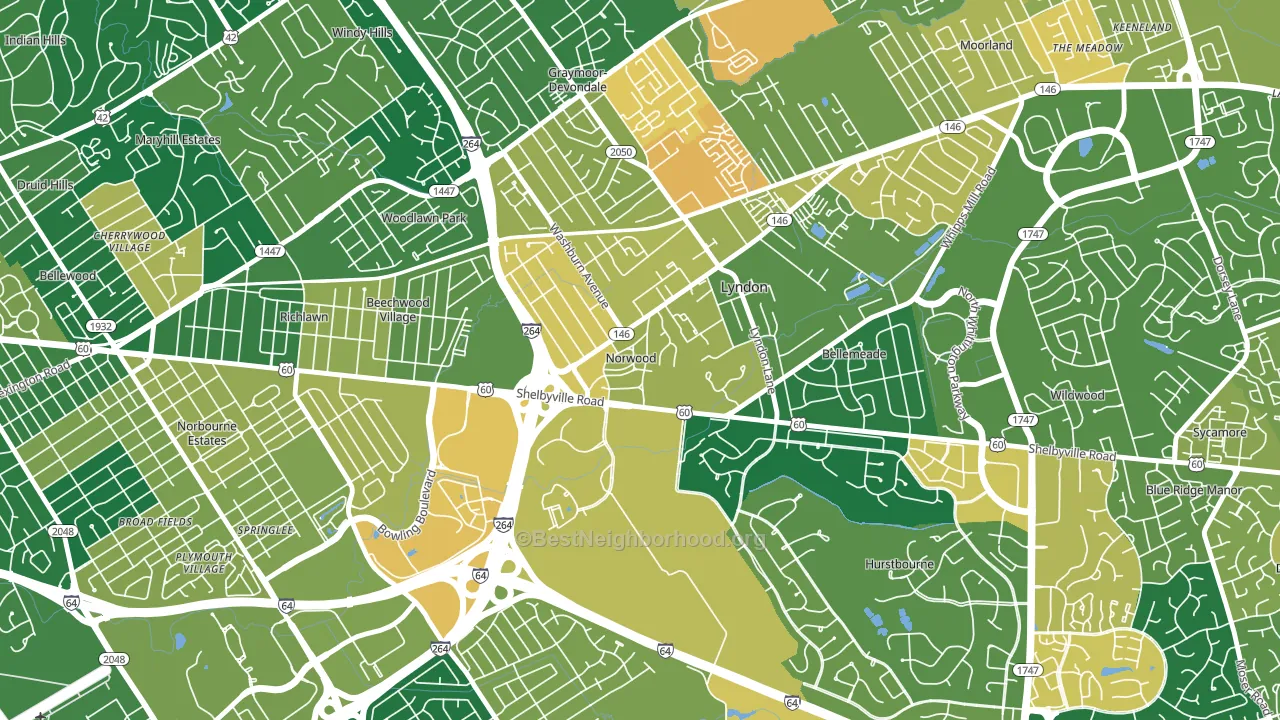Norwood, KY block-group voter-turnout map