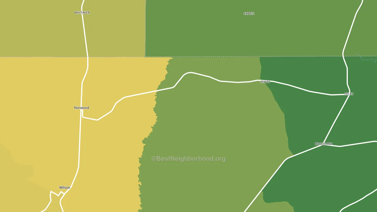 Norwood, LA block-group voter-turnout map