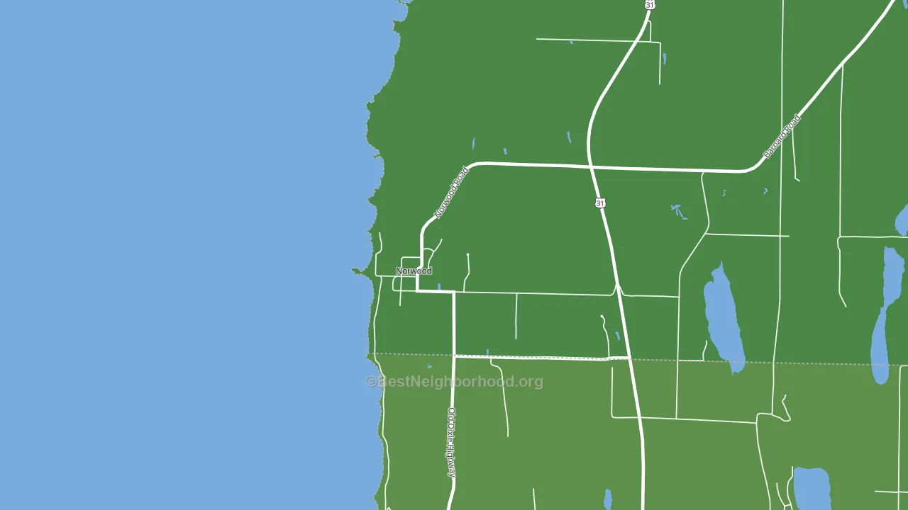 Norwood, MI block-group voter-turnout map