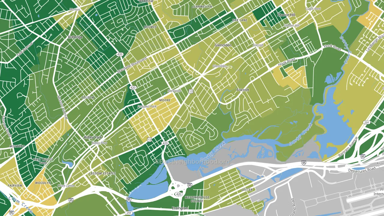 Norwood, PA block-group voter-turnout map