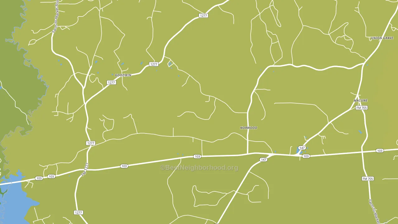 Norwood, TX block-group voter-turnout map