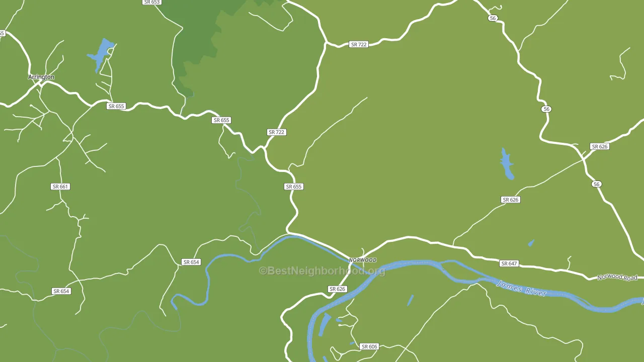 Norwood, VA block-group voter-turnout map
