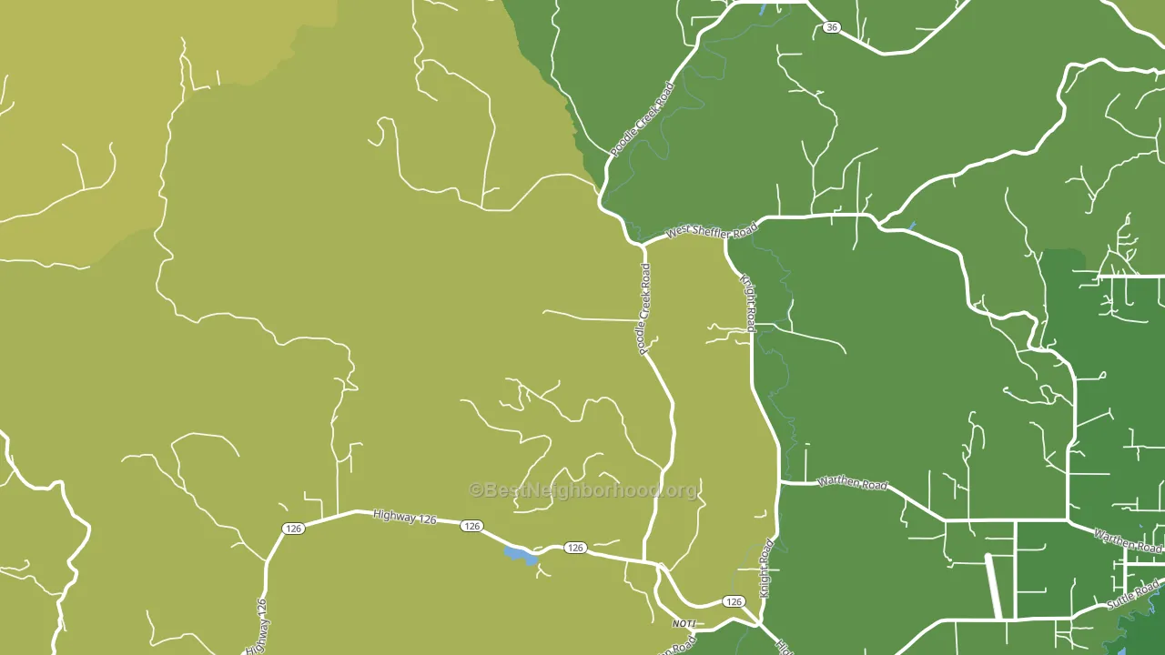 Noti, OR block-group voter-turnout map