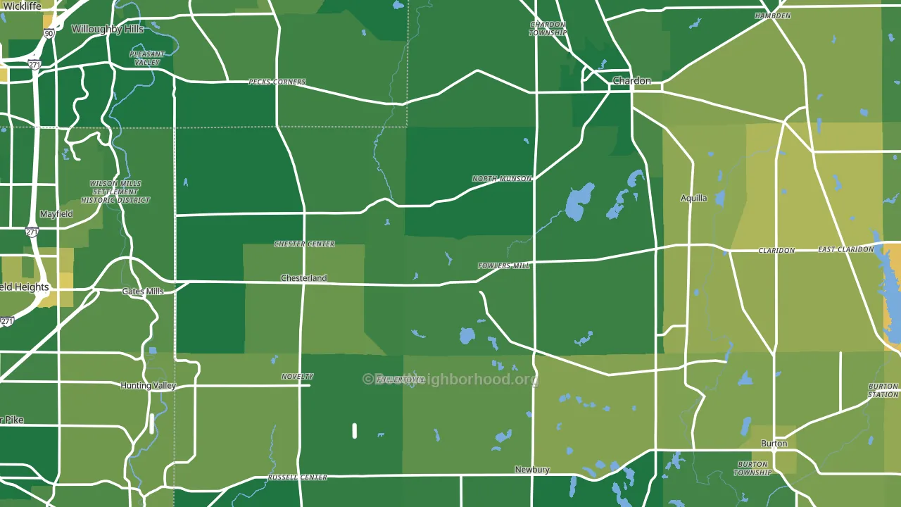Novelty, OH block-group voter-turnout map