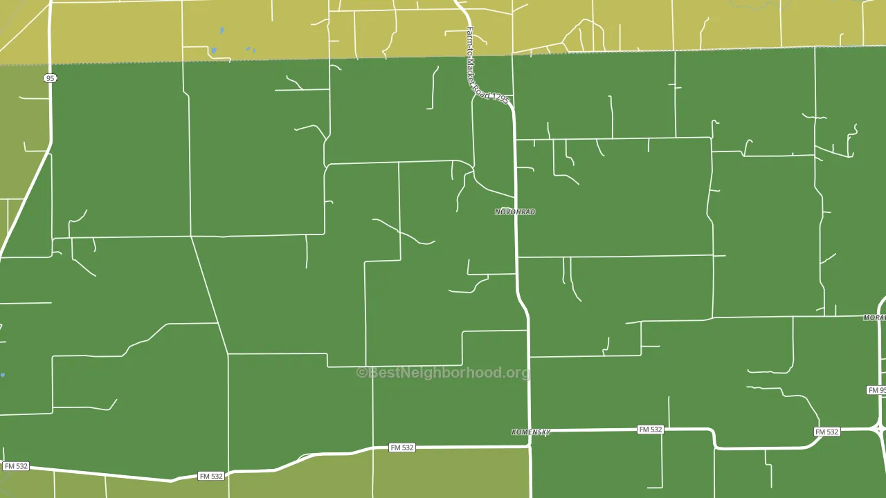 Novohrad, TX block-group voter-turnout map
