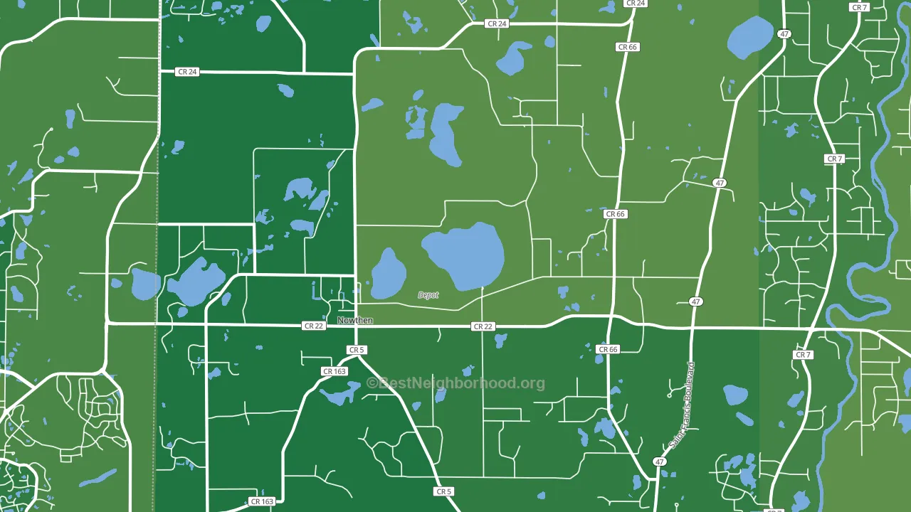 Nowthen, MN block-group voter-turnout map
