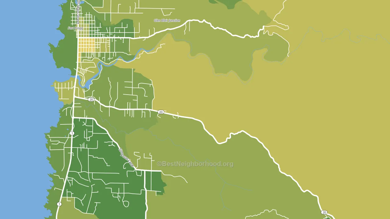 Noyo, CA block-group voter-turnout map