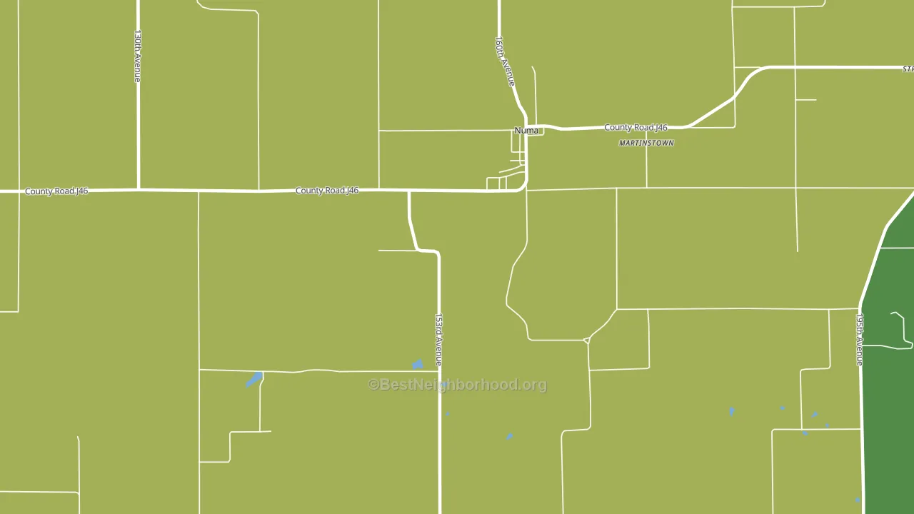 Numa, IA block-group voter-turnout map