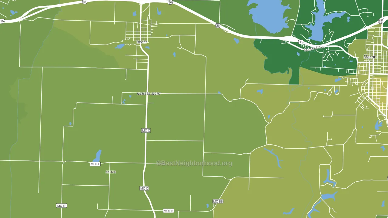 Number Eight, MO block-group voter-turnout map