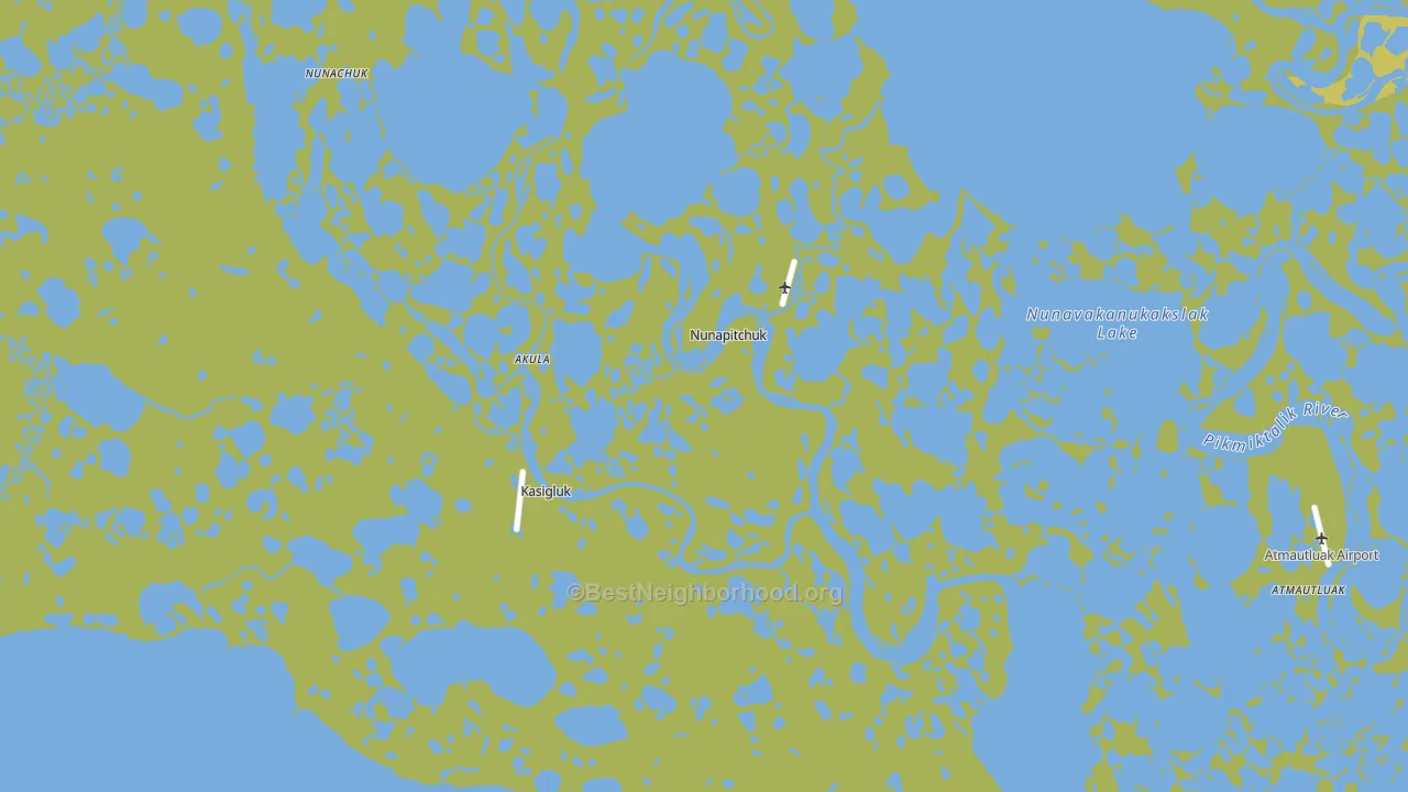 Nunapitchuk, AK block-group voter-turnout map
