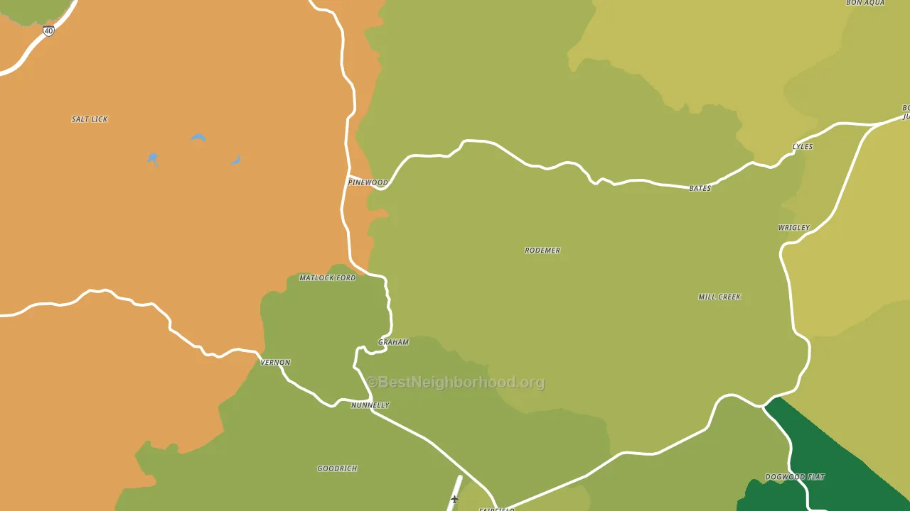 Nunnelly, TN block-group voter-turnout map