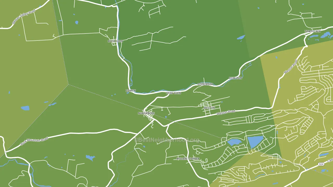 Nuremberg, PA block-group voter-turnout map