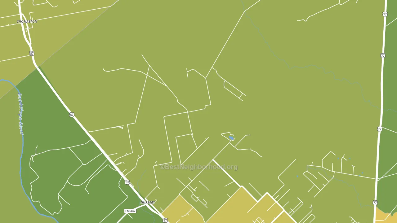 Nursery, TX block-group voter-turnout map