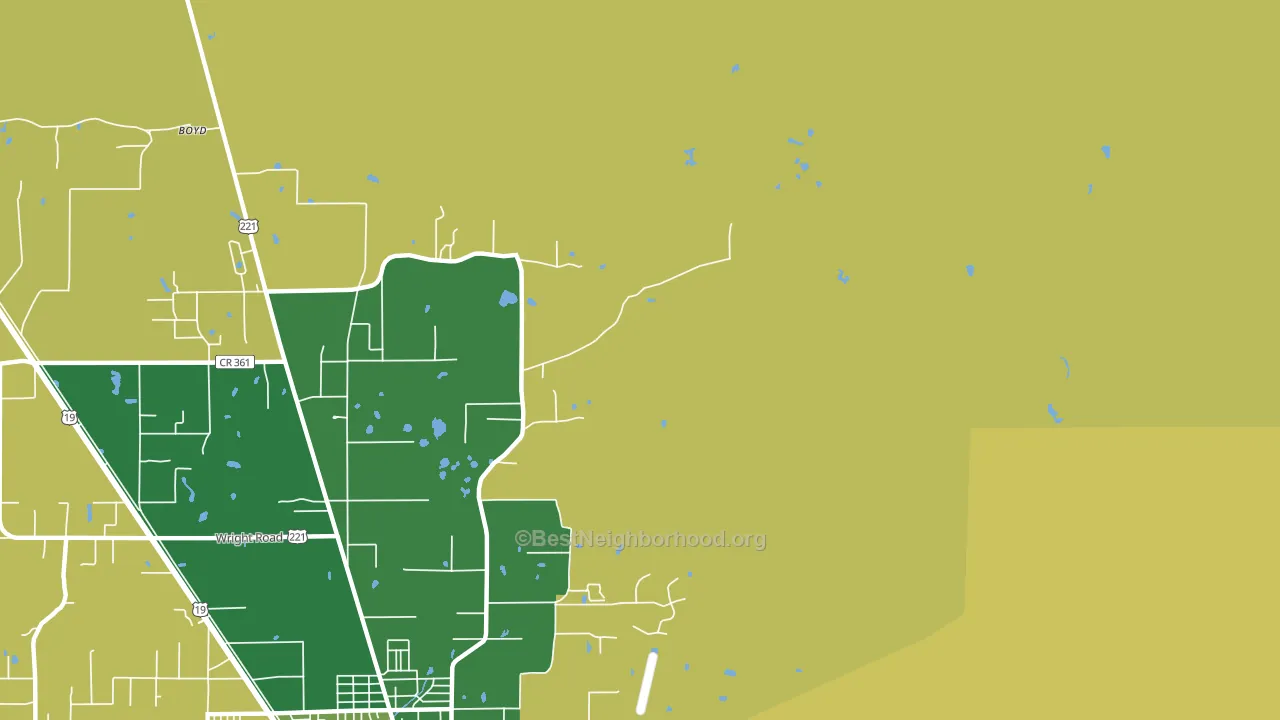 Nutall Rise, FL block-group voter-turnout map